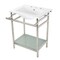 Kingston Brass VPB24187W86 24-Inch Ceramic Console Sink (8-Inch, 3-Hole), White/Polished Nickel VPB24187W86 - alternate 1